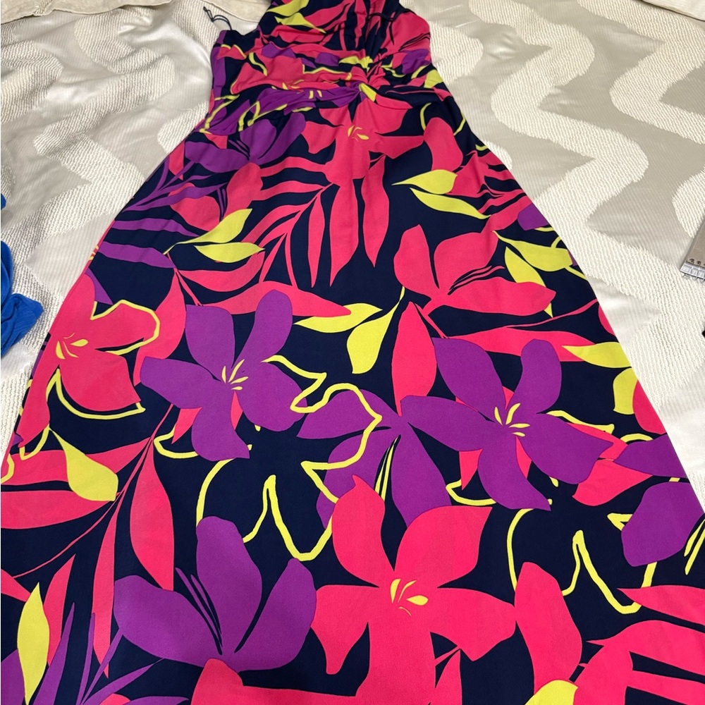 London Times Pink, Navy Nd Purple Dress